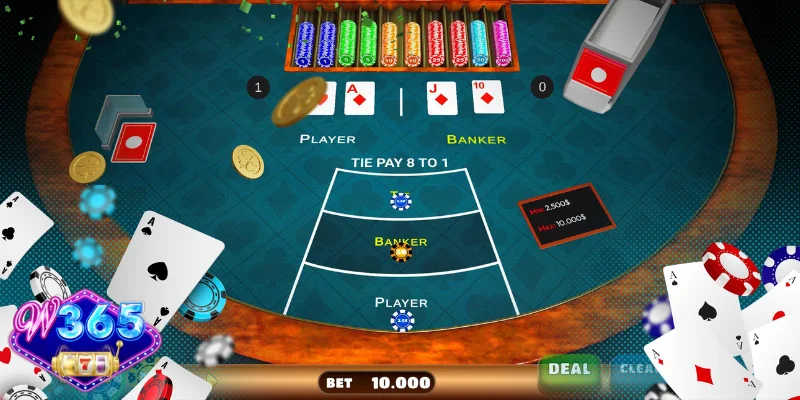 Luật chơi Baccarat W365 dễ hiểu cho người mới bắt đầu